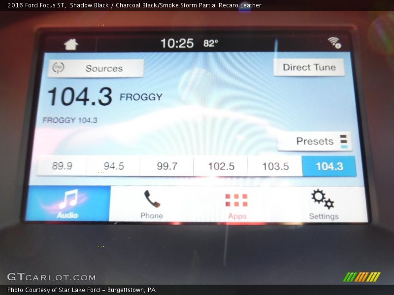 Shadow Black / Charcoal Black/Smoke Storm Partial Recaro Leather 2016 Ford Focus ST