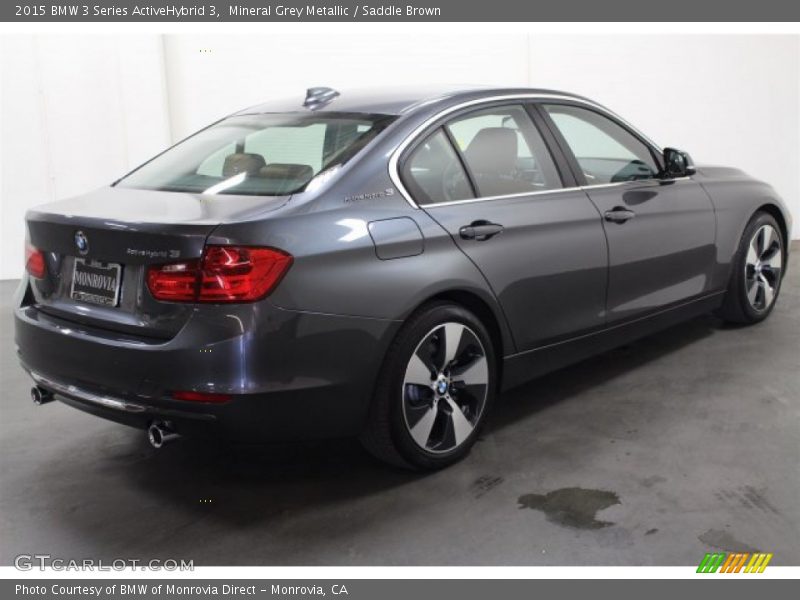 Mineral Grey Metallic / Saddle Brown 2015 BMW 3 Series ActiveHybrid 3
