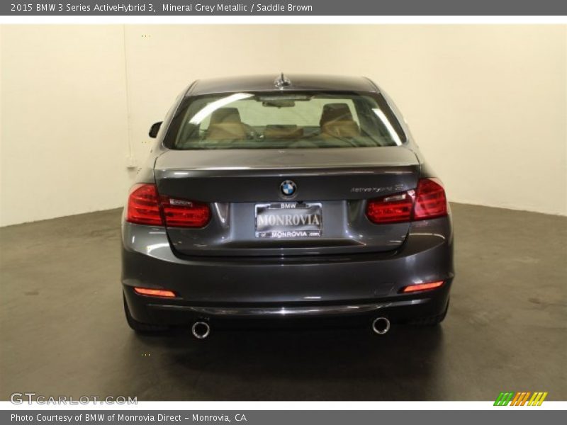 Mineral Grey Metallic / Saddle Brown 2015 BMW 3 Series ActiveHybrid 3