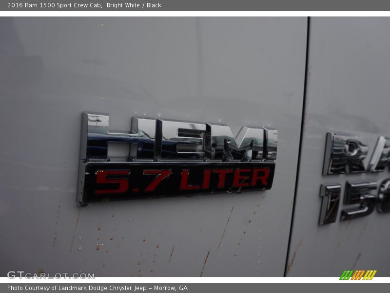 Bright White / Black 2016 Ram 1500 Sport Crew Cab
