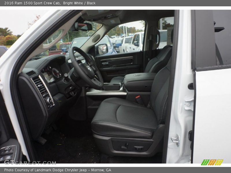 Bright White / Black 2016 Ram 1500 Sport Crew Cab