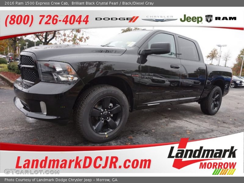 Brilliant Black Crystal Pearl / Black/Diesel Gray 2016 Ram 1500 Express Crew Cab
