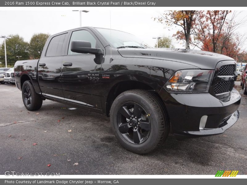 Brilliant Black Crystal Pearl / Black/Diesel Gray 2016 Ram 1500 Express Crew Cab