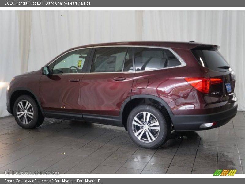 Dark Cherry Pearl / Beige 2016 Honda Pilot EX