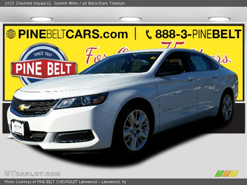 Summit White / Jet Black/Dark Titanium 2015 Chevrolet Impala LS