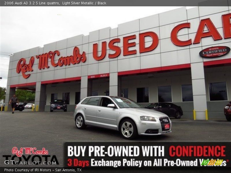 Light Silver Metallic / Black 2006 Audi A3 3.2 S Line quattro