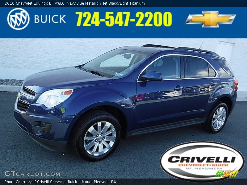 Navy Blue Metallic / Jet Black/Light Titanium 2010 Chevrolet Equinox LT AWD
