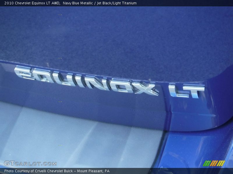 Navy Blue Metallic / Jet Black/Light Titanium 2010 Chevrolet Equinox LT AWD