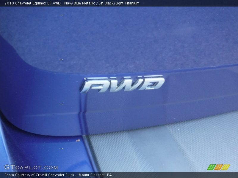 Navy Blue Metallic / Jet Black/Light Titanium 2010 Chevrolet Equinox LT AWD