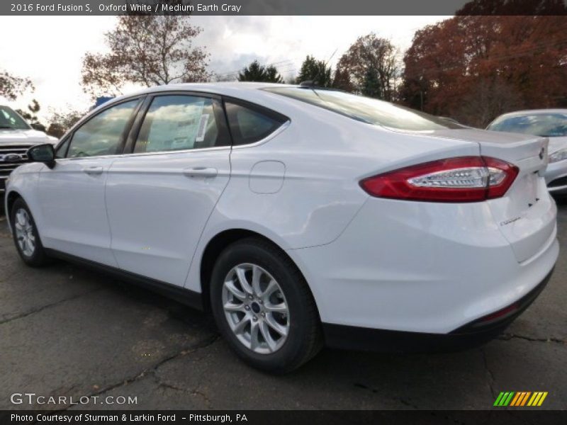 Oxford White / Medium Earth Gray 2016 Ford Fusion S