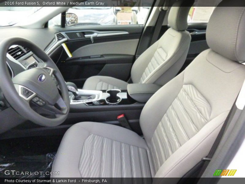 Oxford White / Medium Earth Gray 2016 Ford Fusion S