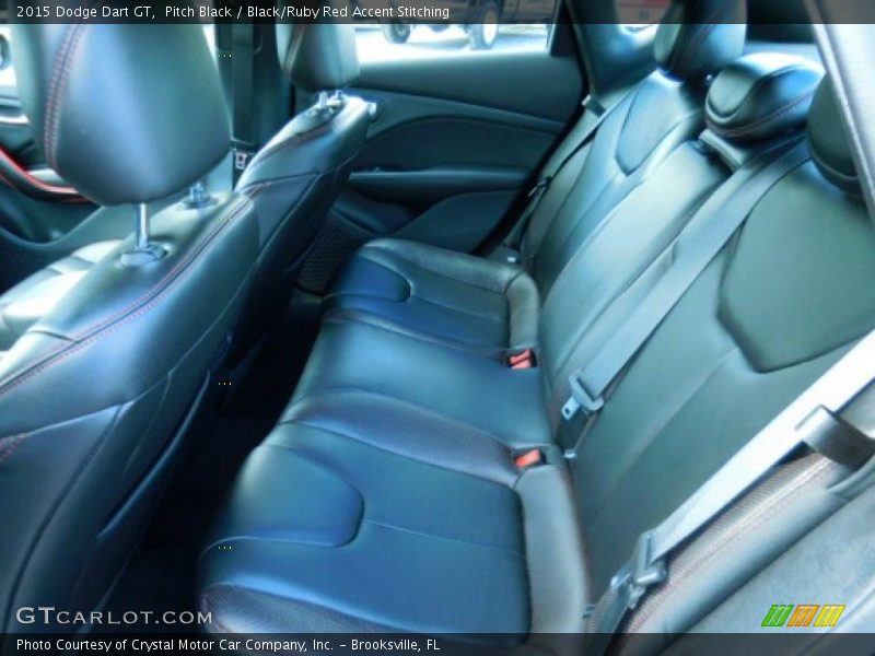 Pitch Black / Black/Ruby Red Accent Stitching 2015 Dodge Dart GT