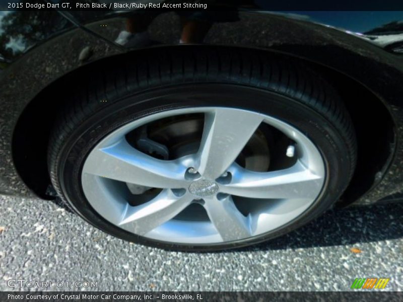 Pitch Black / Black/Ruby Red Accent Stitching 2015 Dodge Dart GT