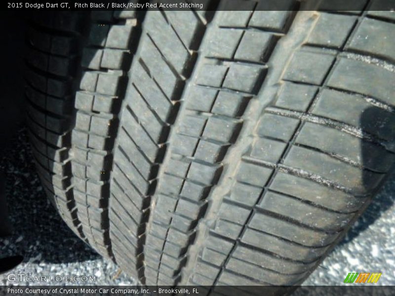 Pitch Black / Black/Ruby Red Accent Stitching 2015 Dodge Dart GT