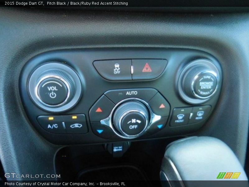 Pitch Black / Black/Ruby Red Accent Stitching 2015 Dodge Dart GT