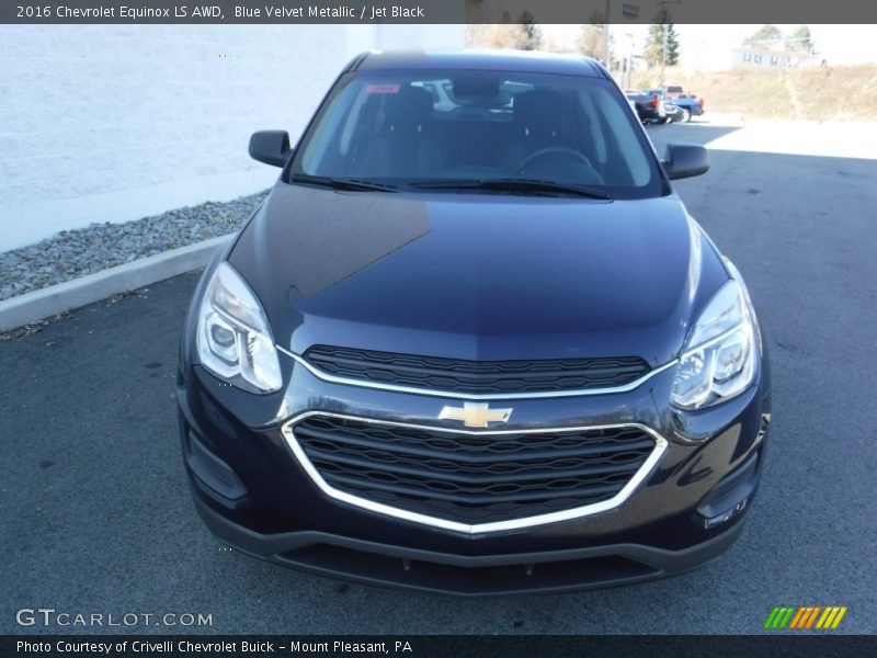 Blue Velvet Metallic / Jet Black 2016 Chevrolet Equinox LS AWD