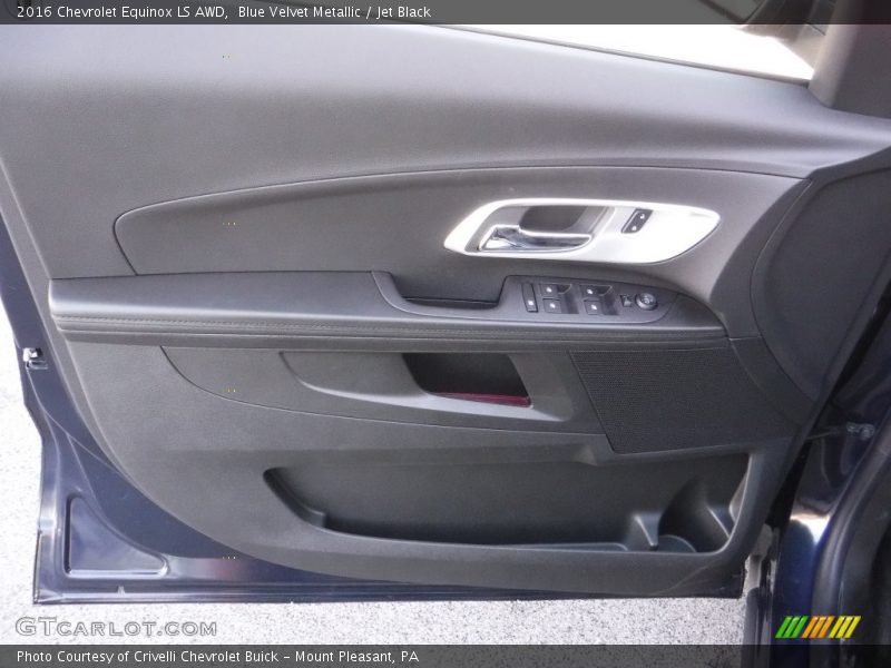 Blue Velvet Metallic / Jet Black 2016 Chevrolet Equinox LS AWD