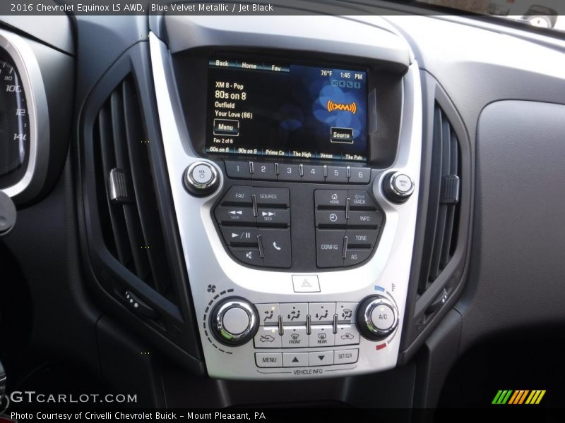 Blue Velvet Metallic / Jet Black 2016 Chevrolet Equinox LS AWD