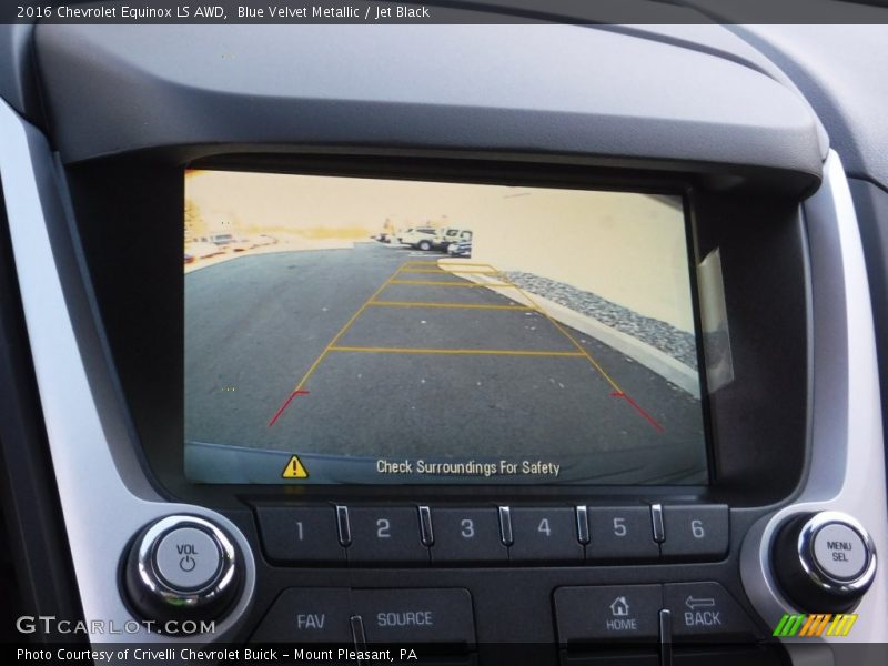 Blue Velvet Metallic / Jet Black 2016 Chevrolet Equinox LS AWD