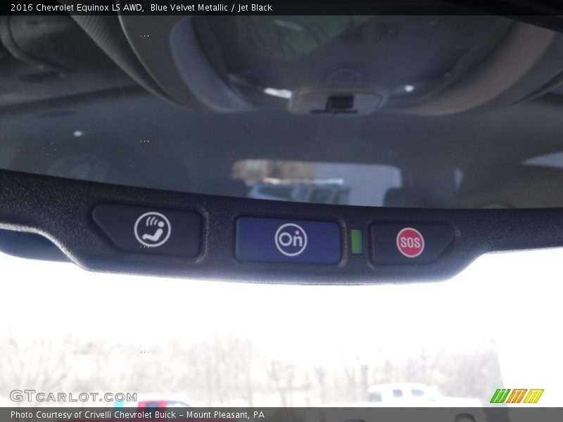 Blue Velvet Metallic / Jet Black 2016 Chevrolet Equinox LS AWD