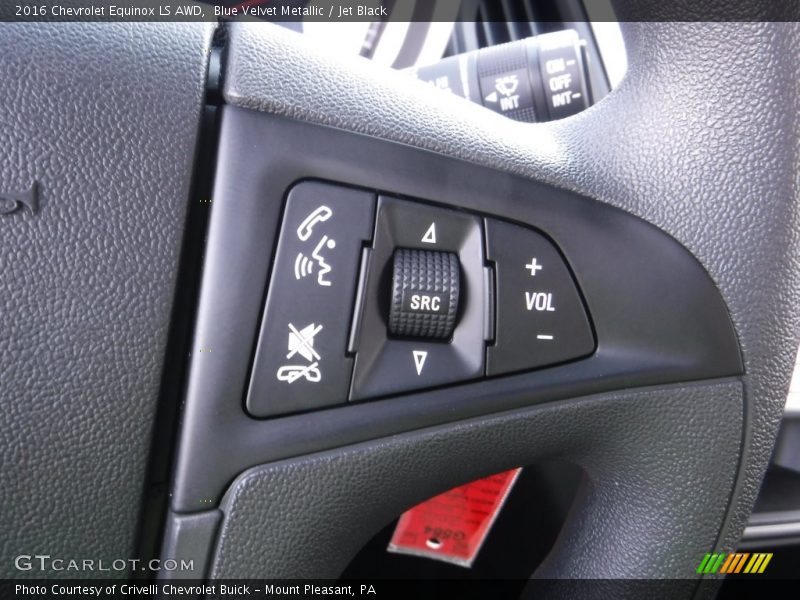 Blue Velvet Metallic / Jet Black 2016 Chevrolet Equinox LS AWD