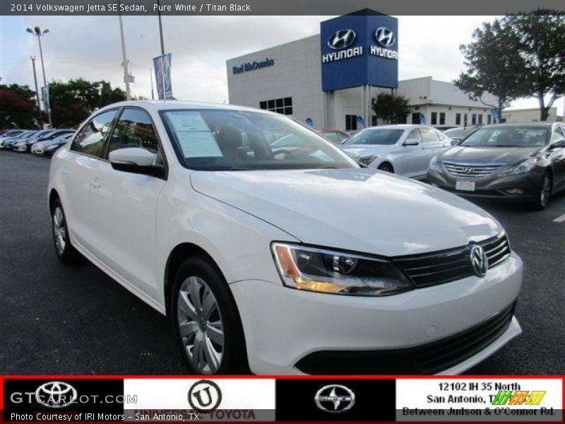 Pure White / Titan Black 2014 Volkswagen Jetta SE Sedan