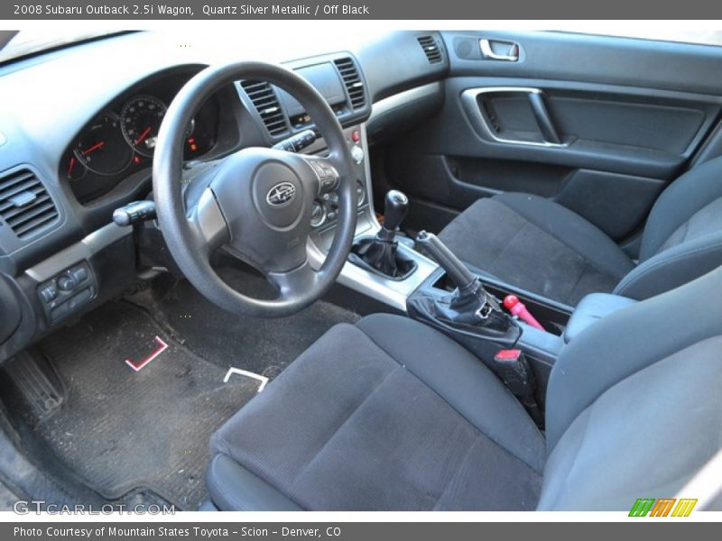 Quartz Silver Metallic / Off Black 2008 Subaru Outback 2.5i Wagon