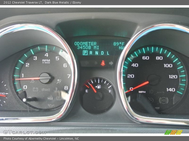 Dark Blue Metallic / Ebony 2012 Chevrolet Traverse LT