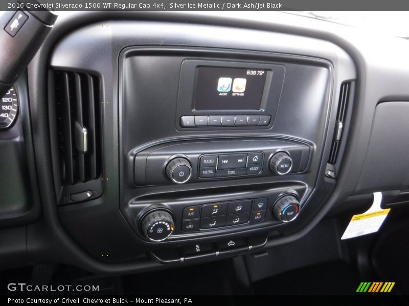 Silver Ice Metallic / Dark Ash/Jet Black 2016 Chevrolet Silverado 1500 WT Regular Cab 4x4