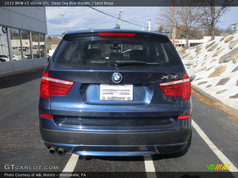 Deep Sea Blue Metallic / Sand Beige 2013 BMW X3 xDrive 35i