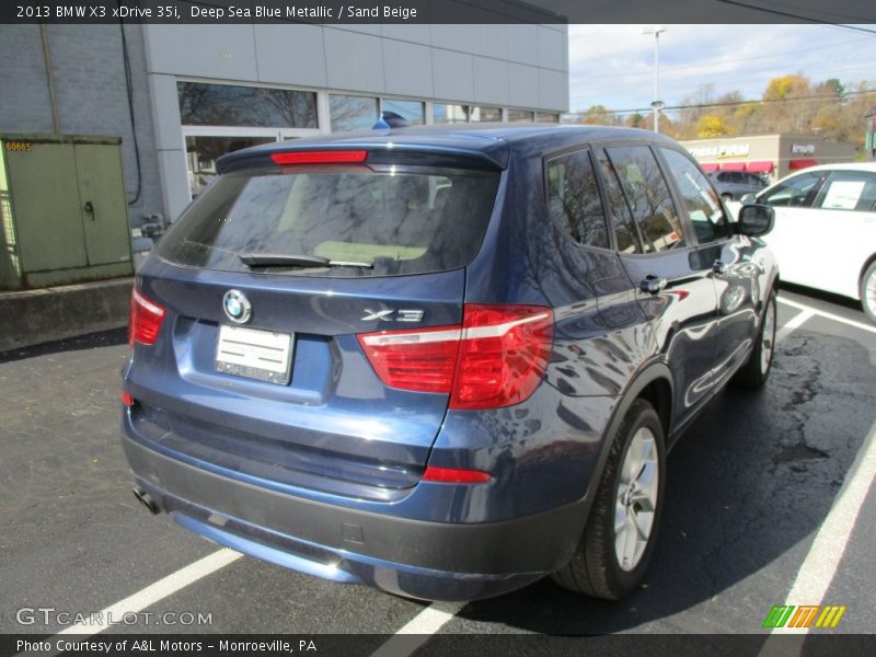 Deep Sea Blue Metallic / Sand Beige 2013 BMW X3 xDrive 35i