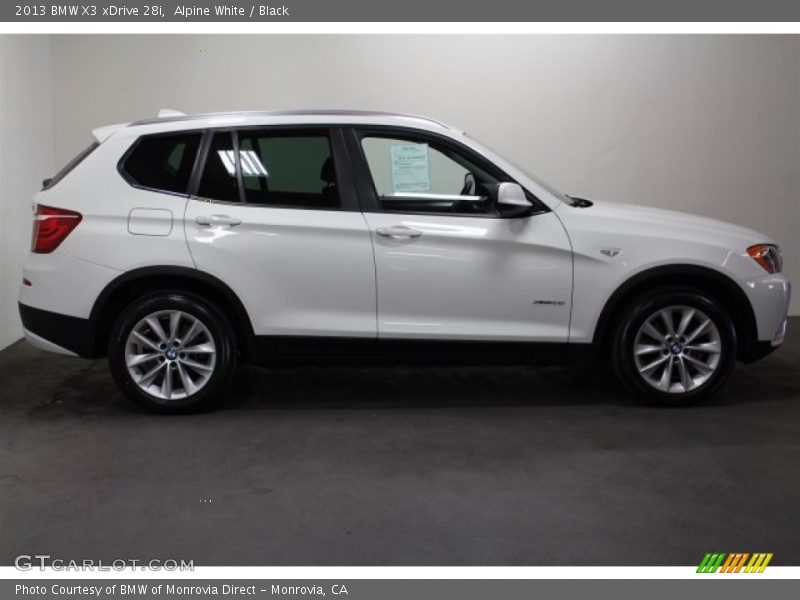 Alpine White / Black 2013 BMW X3 xDrive 28i