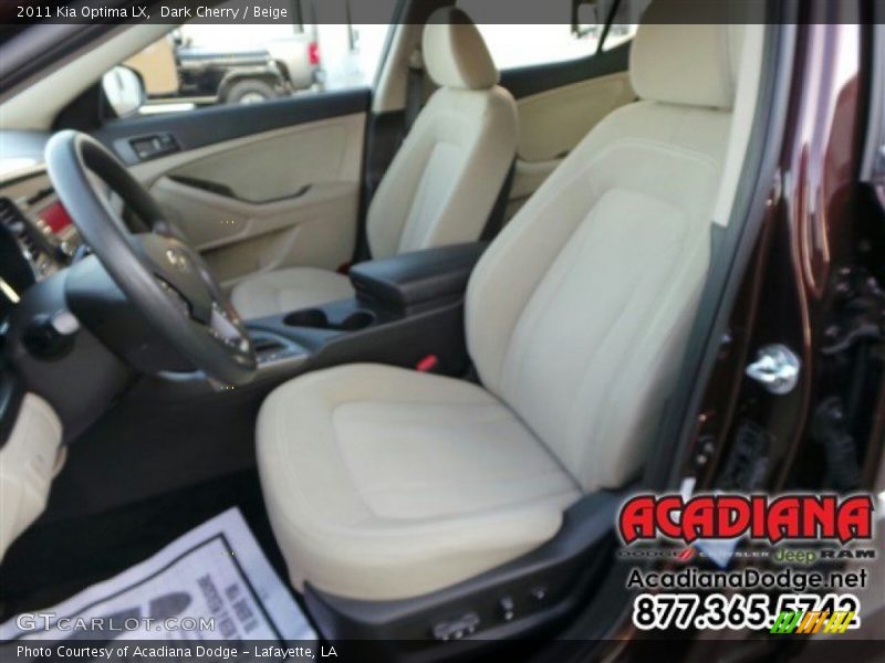 Dark Cherry / Beige 2011 Kia Optima LX