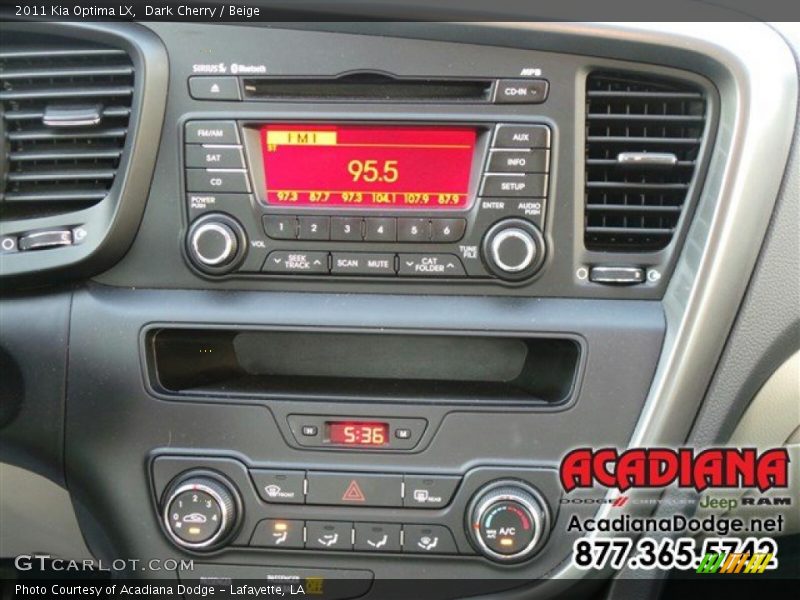 Dark Cherry / Beige 2011 Kia Optima LX