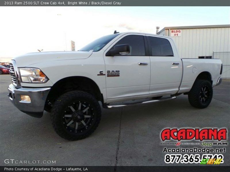Bright White / Black/Diesel Gray 2013 Ram 2500 SLT Crew Cab 4x4