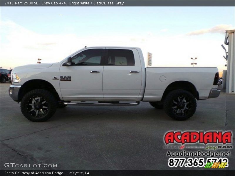 Bright White / Black/Diesel Gray 2013 Ram 2500 SLT Crew Cab 4x4