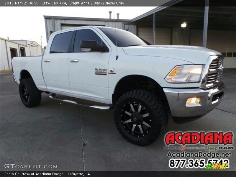 Bright White / Black/Diesel Gray 2013 Ram 2500 SLT Crew Cab 4x4