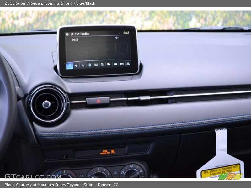 Sterling (Silver) / Blue/Black 2016 Scion iA Sedan