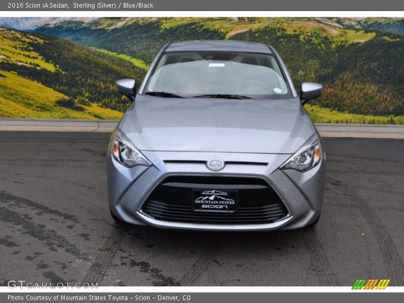 Sterling (Silver) / Blue/Black 2016 Scion iA Sedan