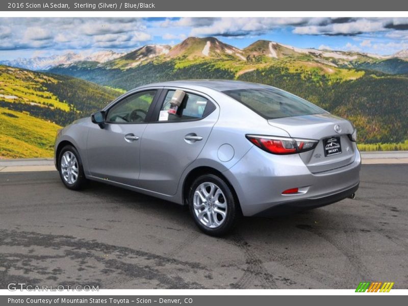 Sterling (Silver) / Blue/Black 2016 Scion iA Sedan