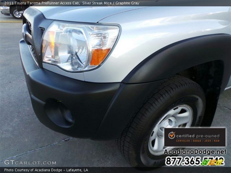 Silver Streak Mica / Graphite Gray 2011 Toyota Tacoma PreRunner Access Cab