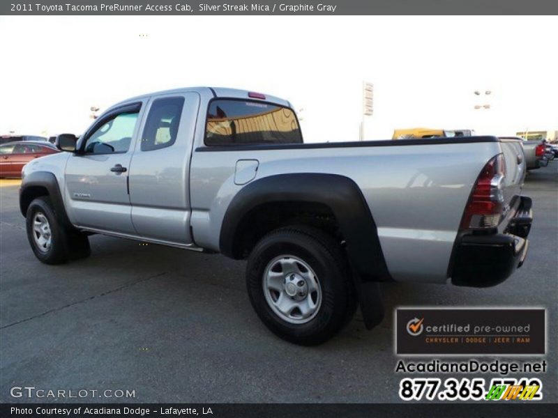 Silver Streak Mica / Graphite Gray 2011 Toyota Tacoma PreRunner Access Cab