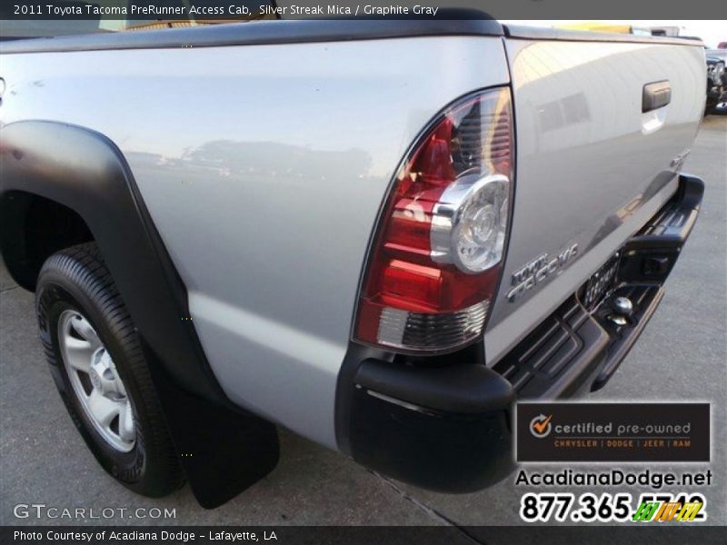 Silver Streak Mica / Graphite Gray 2011 Toyota Tacoma PreRunner Access Cab