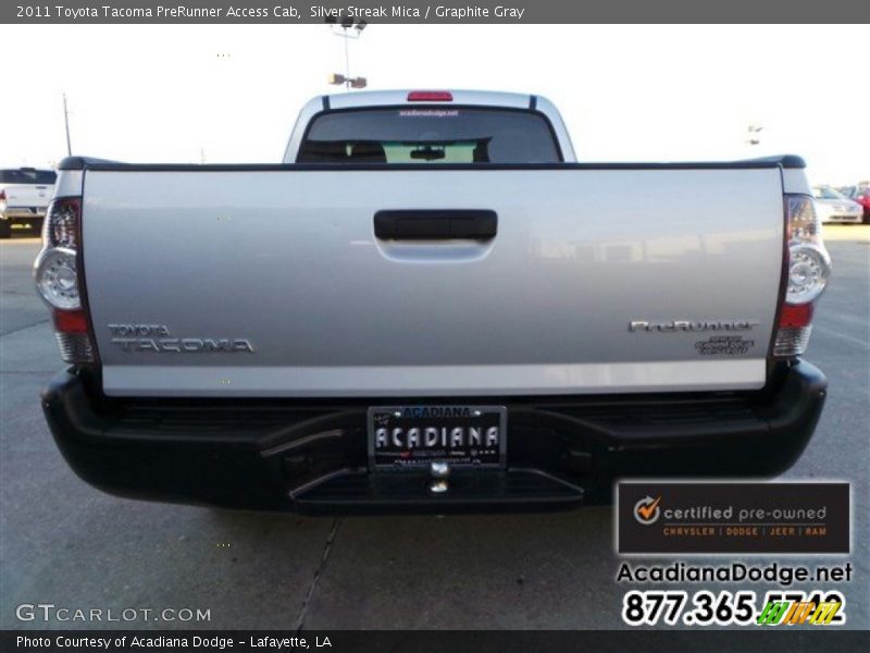 Silver Streak Mica / Graphite Gray 2011 Toyota Tacoma PreRunner Access Cab