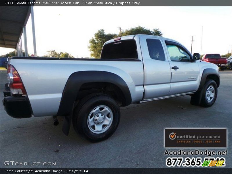 Silver Streak Mica / Graphite Gray 2011 Toyota Tacoma PreRunner Access Cab