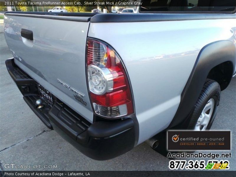 Silver Streak Mica / Graphite Gray 2011 Toyota Tacoma PreRunner Access Cab