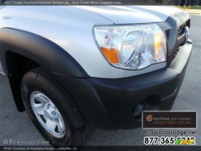 Silver Streak Mica / Graphite Gray 2011 Toyota Tacoma PreRunner Access Cab
