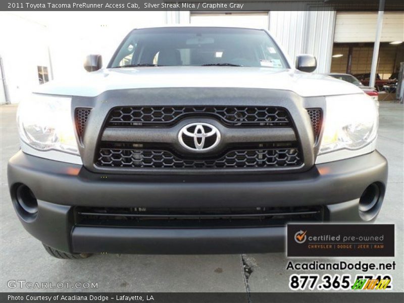 Silver Streak Mica / Graphite Gray 2011 Toyota Tacoma PreRunner Access Cab