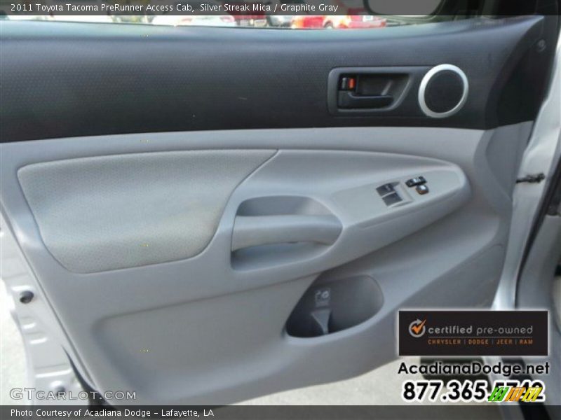 Silver Streak Mica / Graphite Gray 2011 Toyota Tacoma PreRunner Access Cab