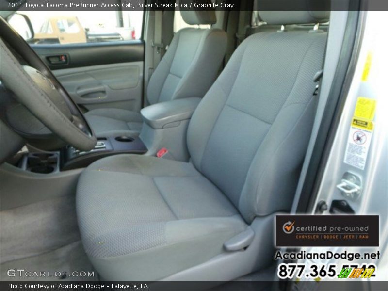 Silver Streak Mica / Graphite Gray 2011 Toyota Tacoma PreRunner Access Cab